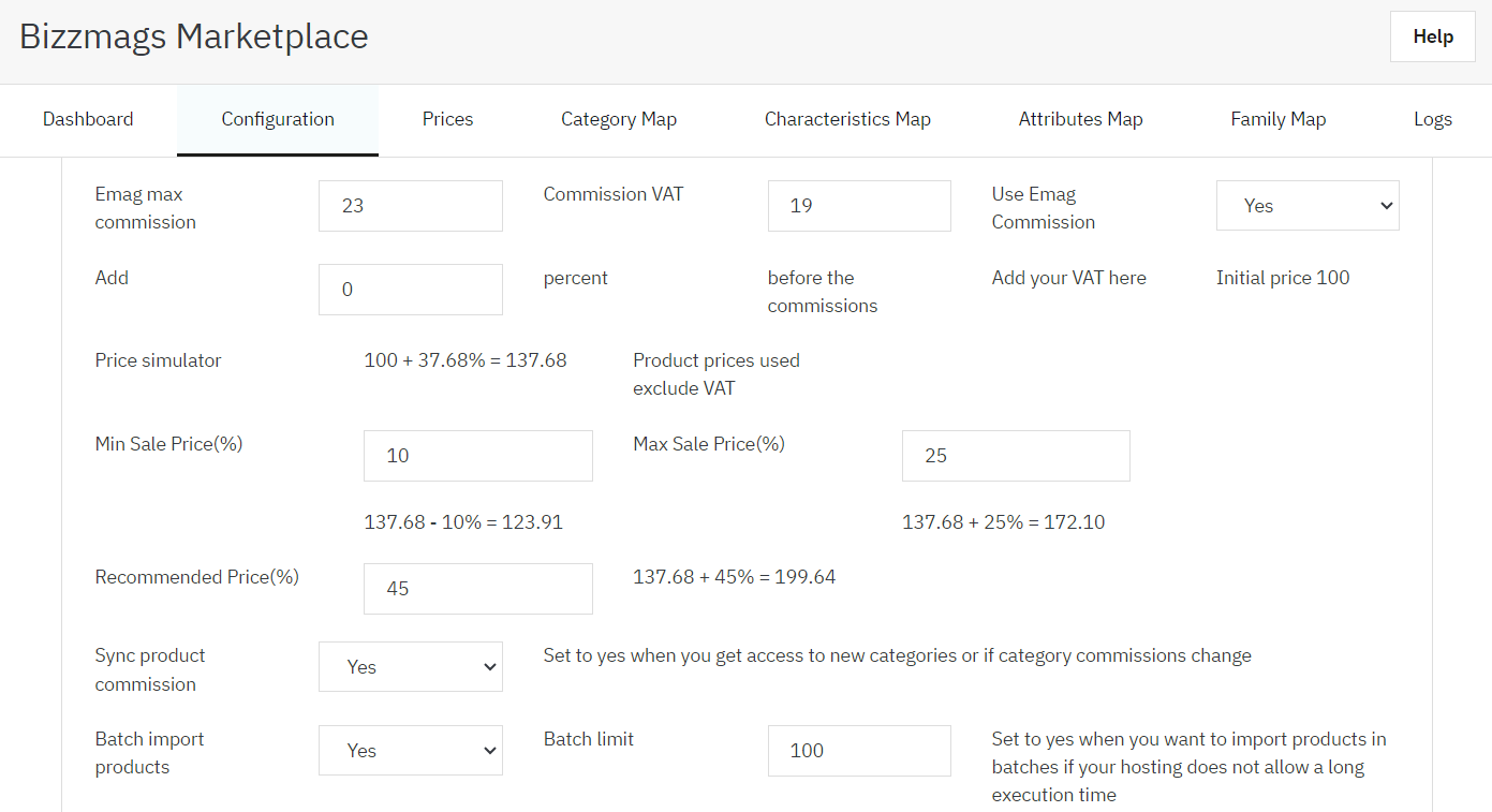 bizzmags marketplace emag configuration 2