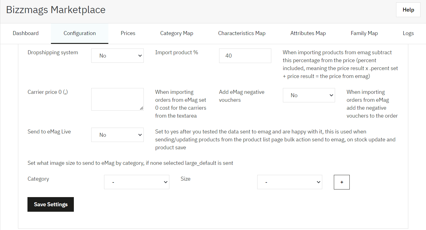 bizzmags marketplace emag configuration 4