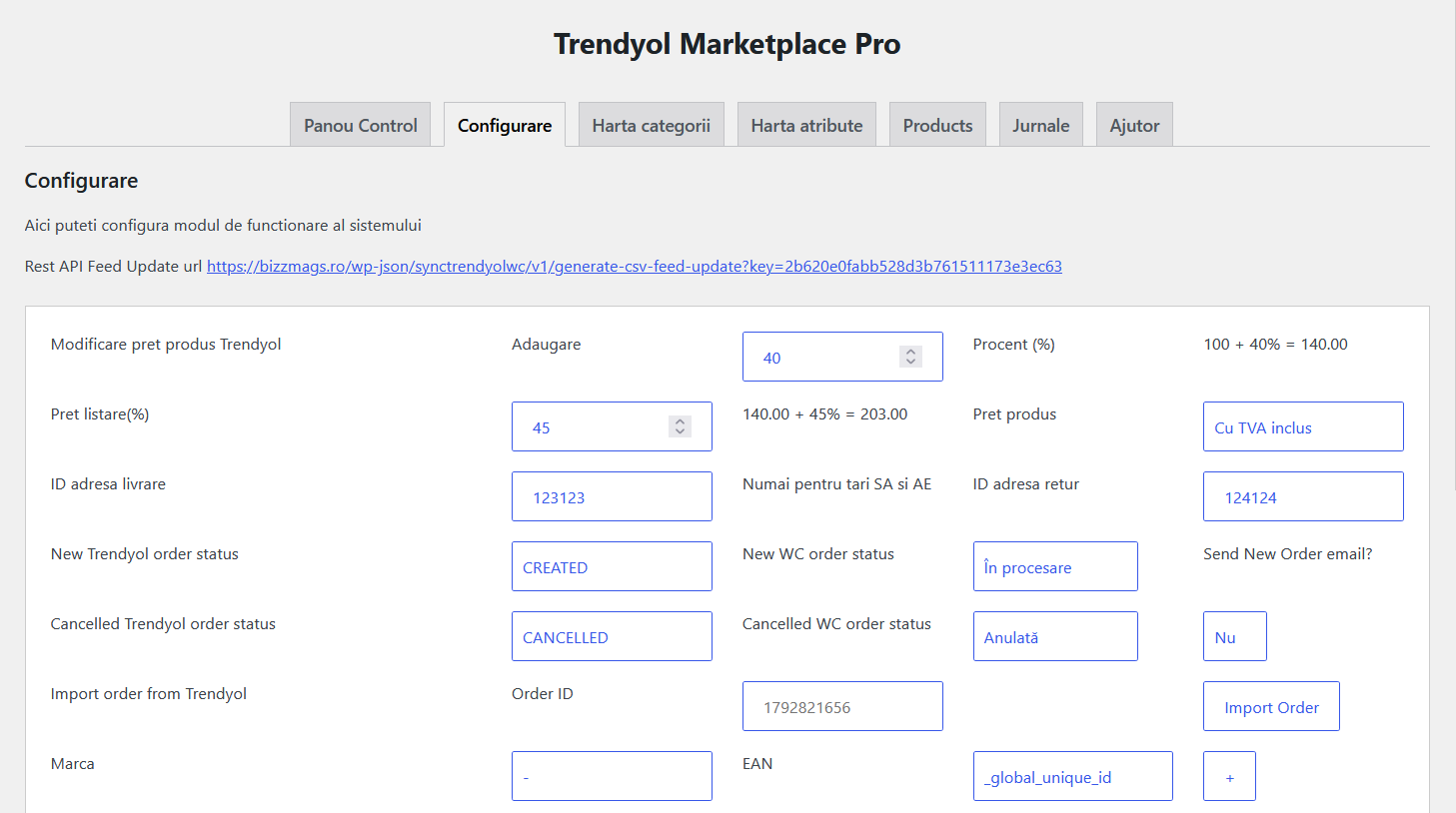 Configurare Sync for Trendyol and WooCommerce